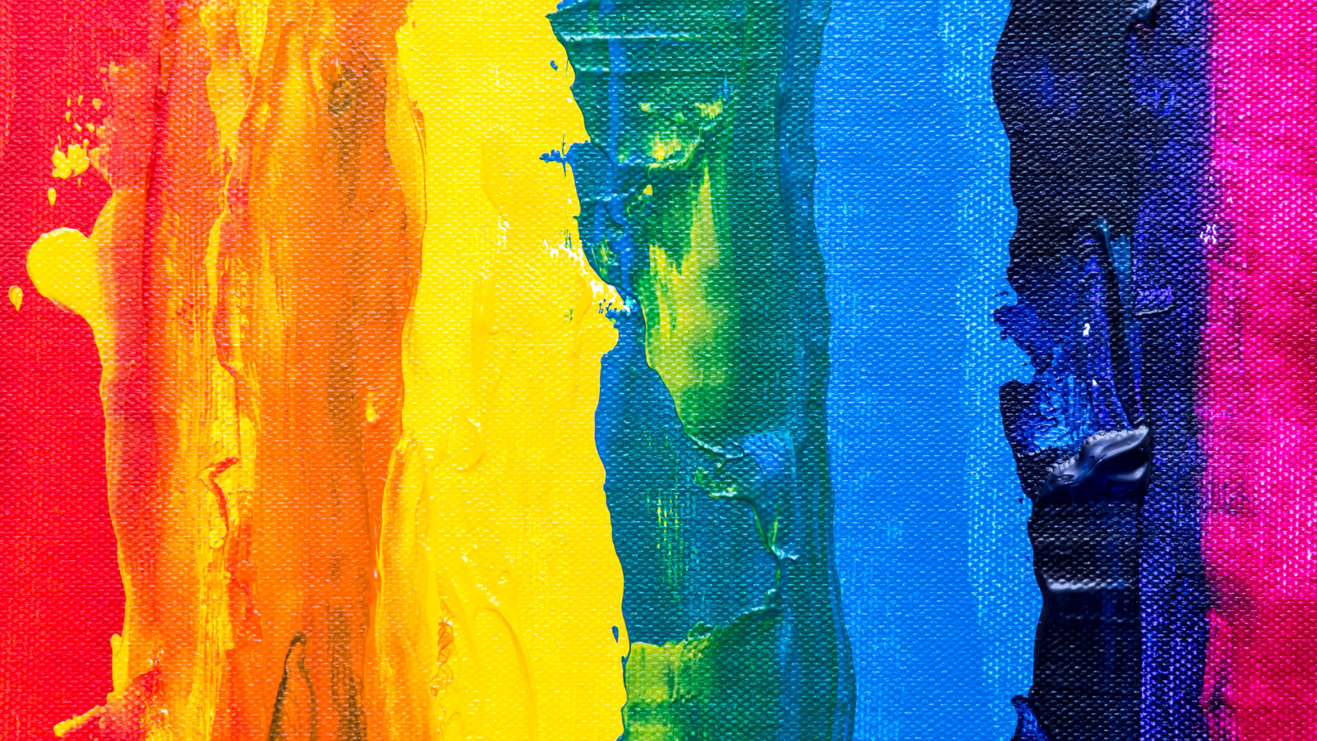 Rainbow coloured painting